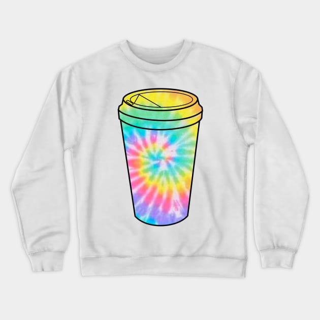 Tie Dye Cup Of Coffee Crewneck Sweatshirt by Africanob